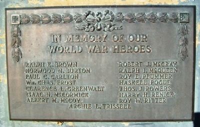 In Memory of Our World War Heroes Marker image. Click for full size.