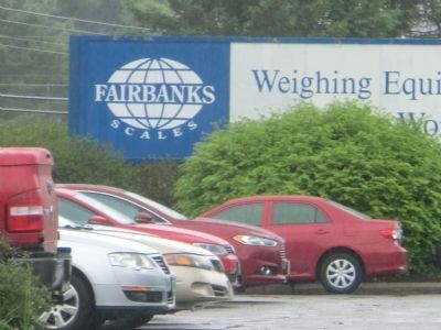 Fairbanks Scales Billboard near the Marker image. Click for full size.