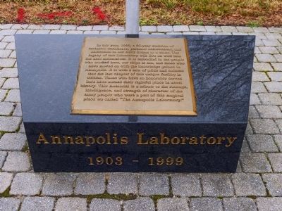 Annapolis Laboratory Marker image. Click for full size.
