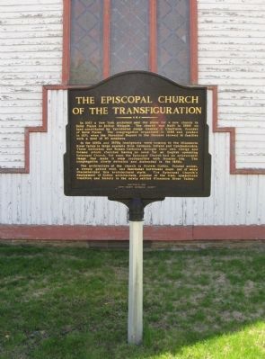 The Episcopal Church of the Transfiguration Marker. Click for full size. The Episcopal Church of the Transfiguration Marker image. Click for full size.