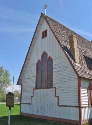 Marker and Church. Click for full size. Marker and Church image. Click for full size.