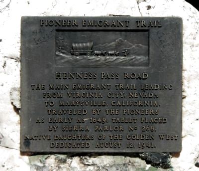 Henness Pass Road Marker. Click for full size. Henness Pass Road Marker image. Click for full size.