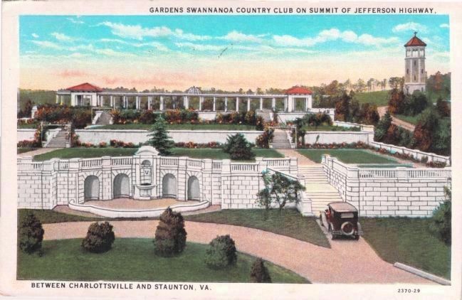 The Formal Gardens and Observation Tower Behind Swannanoa image. Click for full size.