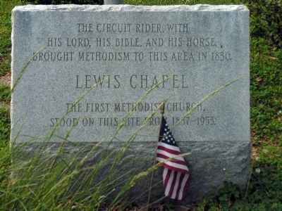Lewis Chapel Marker<br>at Cranford Methodist Church image. Click for full size.