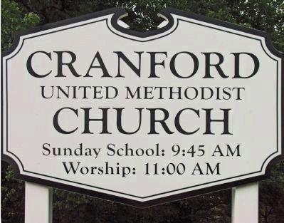 Cranford Methodist Church<br>Sign image. Click for full size.
