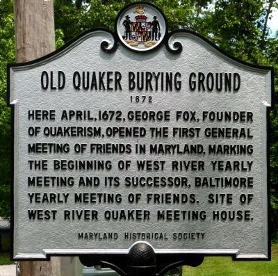 Old Quaker Burying Ground Historical Marker image. Click for full size.