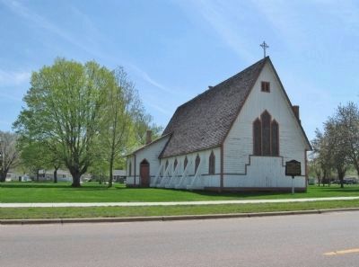 Marker and Church. Click for full size. Marker and Church image. Click for full size.