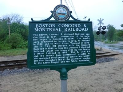Boston, Concord, & Montreal Railroad Marker image. Click for full size.