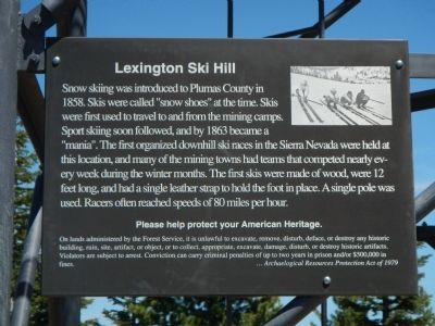 Lexington Ski Hill Marker image. Click for full size.