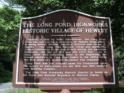 The Long Pond Ironworks Marker image. Click for full size.