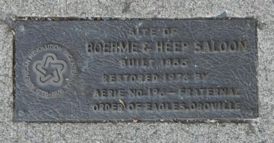 Site of Boehme & Heep Saloon Marker image. Click for full size.
