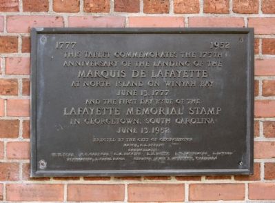 Landing of Lafayette Marker. Click for full size. Landing of Lafayette Marker image. Click for full size.