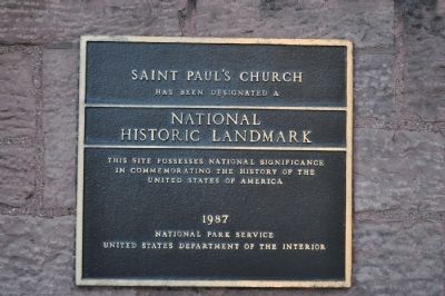 Saint Paul's Episcopal Church National Historic Landmark Plaque image. Click for full size.