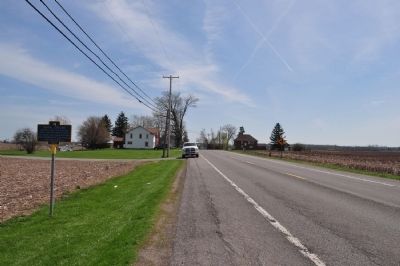 Burial Ground Marker as seen facing east image. Click for full size.