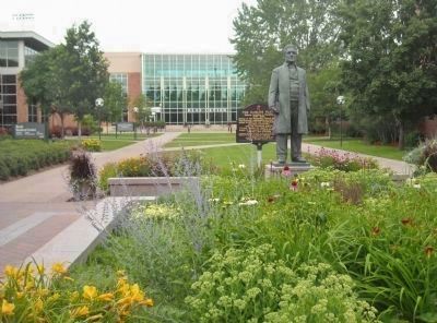 The Hamline Plaza Marker and Sculpture. Click for full size. The Hamline Plaza Marker and Sculpture image. Click for full size.