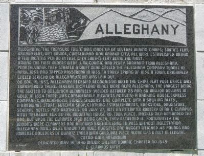 Alleghany Marker. Click for full size. Alleghany Marker image. Click for full size.