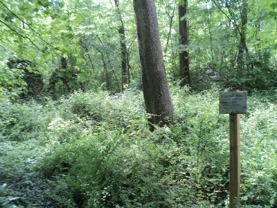 Marker in the Long Pond Ironworks Historic District. Click for full size. Marker in the Long Pond Ironworks Historic District image. Click for full size.