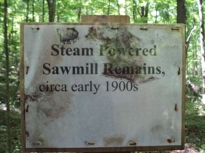 Steam Powered Sawmill Remains Marker image. Click for full size.