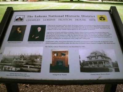 Charles Lukens Huston House Site Marker image. Click for full size.