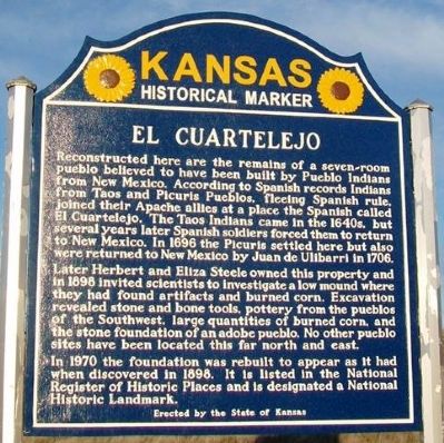 El Cuartelejo Marker. Click for full size. El Cuartelejo Marker image. Click for full size.