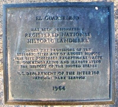 El Cuartelejo National Historic Landmark Marker. Click for full size. El Cuartelejo National Historic Landmark Marker image. Click for full size.
