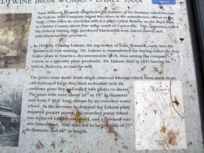 Brandywine Iron Works - Early 1800s Marker image. Click for full size.