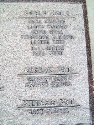 War Memorial Honor Roll image. Click for full size.