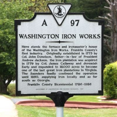 Washington Iron Works Marker image. Click for full size.