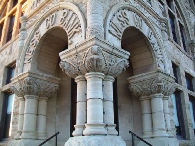 Ness County Bank Building Entrance Arches. Click for full size. Ness County Bank Building Entrance Arches image. Click for full size.