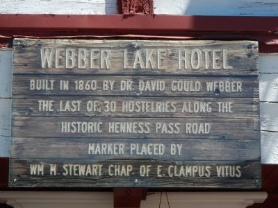 Webber Lake Hotel Marker image. Click for full size.