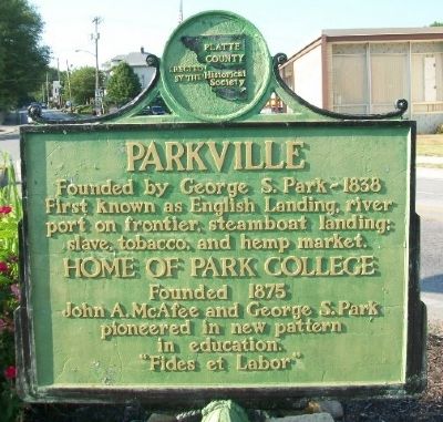 Parkville Marker. Click for full size. Parkville Marker image. Click for full size.