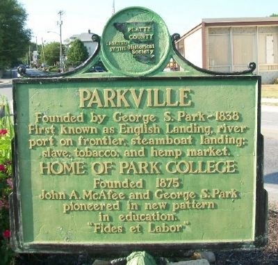Parkville Marker image. Click for full size.