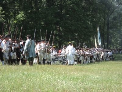 American Troops at the Battle of Monmouth. Click for full size. American Troops at the Battle of Monmouth image. Click for full size.