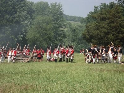 British Forces on the Monmouth Battlefield. Click for full size. British Forces on the Monmouth Battlefield image. Click for full size.