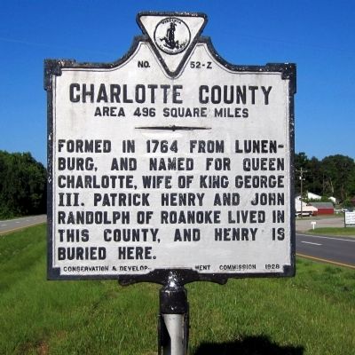 Charlotte County Marker (obverse) image. Click for full size.