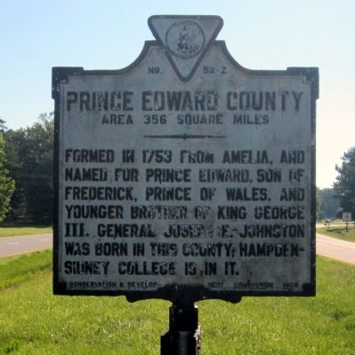 Prince Edward County Marker (reverse) image. Click for full size.
