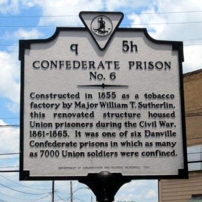 Confederate Prison No. 6 Marker image. Click for full size.