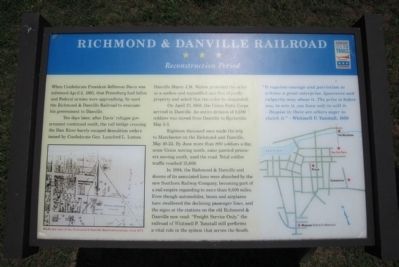 Richmond & Danville Railroad CWT Marker. Click for full size. Richmond & Danville Railroad CWT Marker image. Click for full size.
