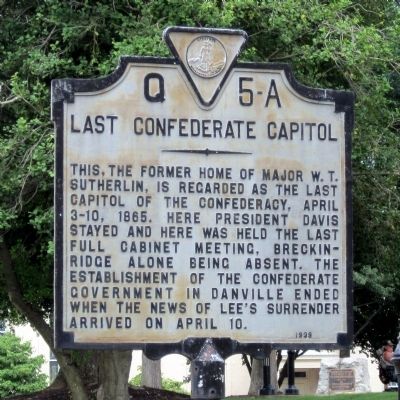 Last Confederate Capitol Marker image. Click for full size.