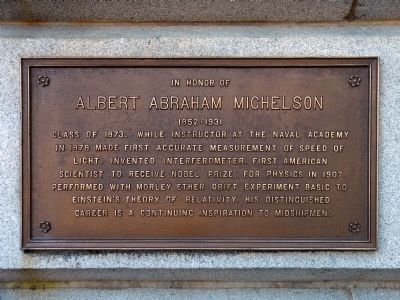 In Honor of Albert Abraham Michelson Marker image. Click for full size.