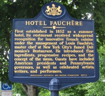 Hotel Fauchre Marker image. Click for full size.