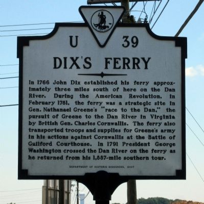 Dix's Ferry Marker. Click for full size. Dix's Ferry Marker image. Click for full size.