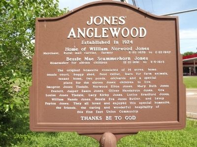Jones' Anglewood Marker (reverse) image. Click for full size.