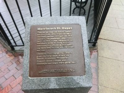 Merrimack St. Depot Marker. Click for full size. Merrimack St. Depot Marker image. Click for full size.