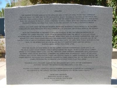 Loyalton Marker. Click for full size. Loyalton Marker image. Click for full size.