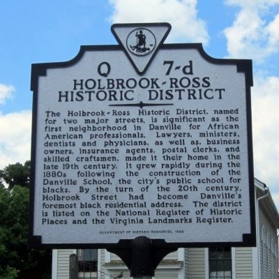 Holbrook-Ross Historic District Marker image. Click for full size.