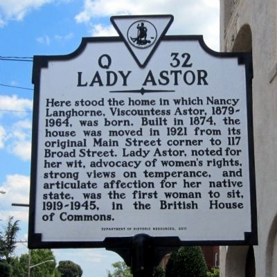Lady Astor Marker image. Click for full size.