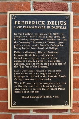Frederick Delius Marker. Click for full size. Frederick Delius Marker image. Click for full size.