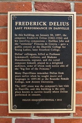 Frederick Delius Marker image. Click for full size.
