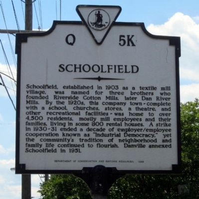 Schoolfield Marker image. Click for full size.